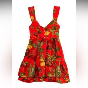 NWT Anthropologie Farm Rio Forest Birds Mini Dress XL